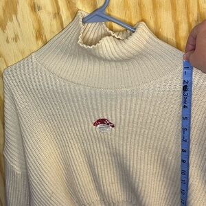 Chic Cream Turtleneck Sweater‎